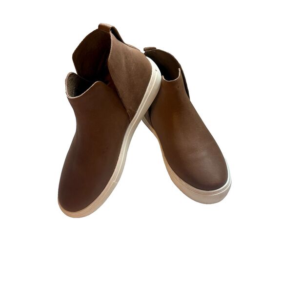 Birdies The Falcon Leather Bootie Brown Sneaker Boot Slip On  Womens Size 7 - Picture 1 of 5